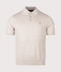 Regular Fit Cotton Knitted Polo Shirt: 504 Light Walnut Brown Heather 