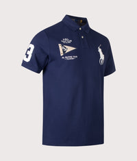 Custom Slim Fit Big Pony Polo Shirt: 001 Newport Navy 