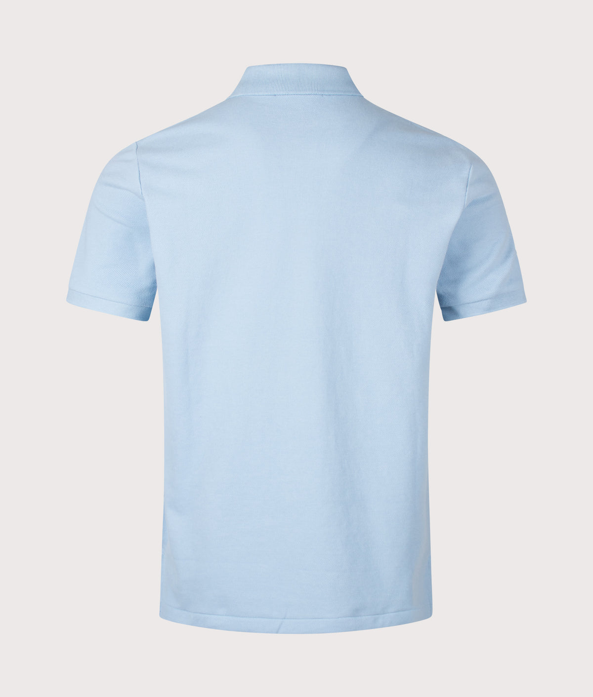 Polo Ralph Lauren Custom Slim Fit Big Pony Polo Shirt in Powder Blue at EQVVS Menswear. Back shot.