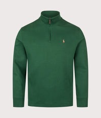 Estate-Rib Quarter Zip Jumper: 501 New Forest 