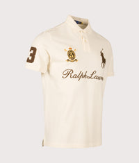 Classic Fit Big Pony Mesh Polo Shirt: 001 Guide Cream 