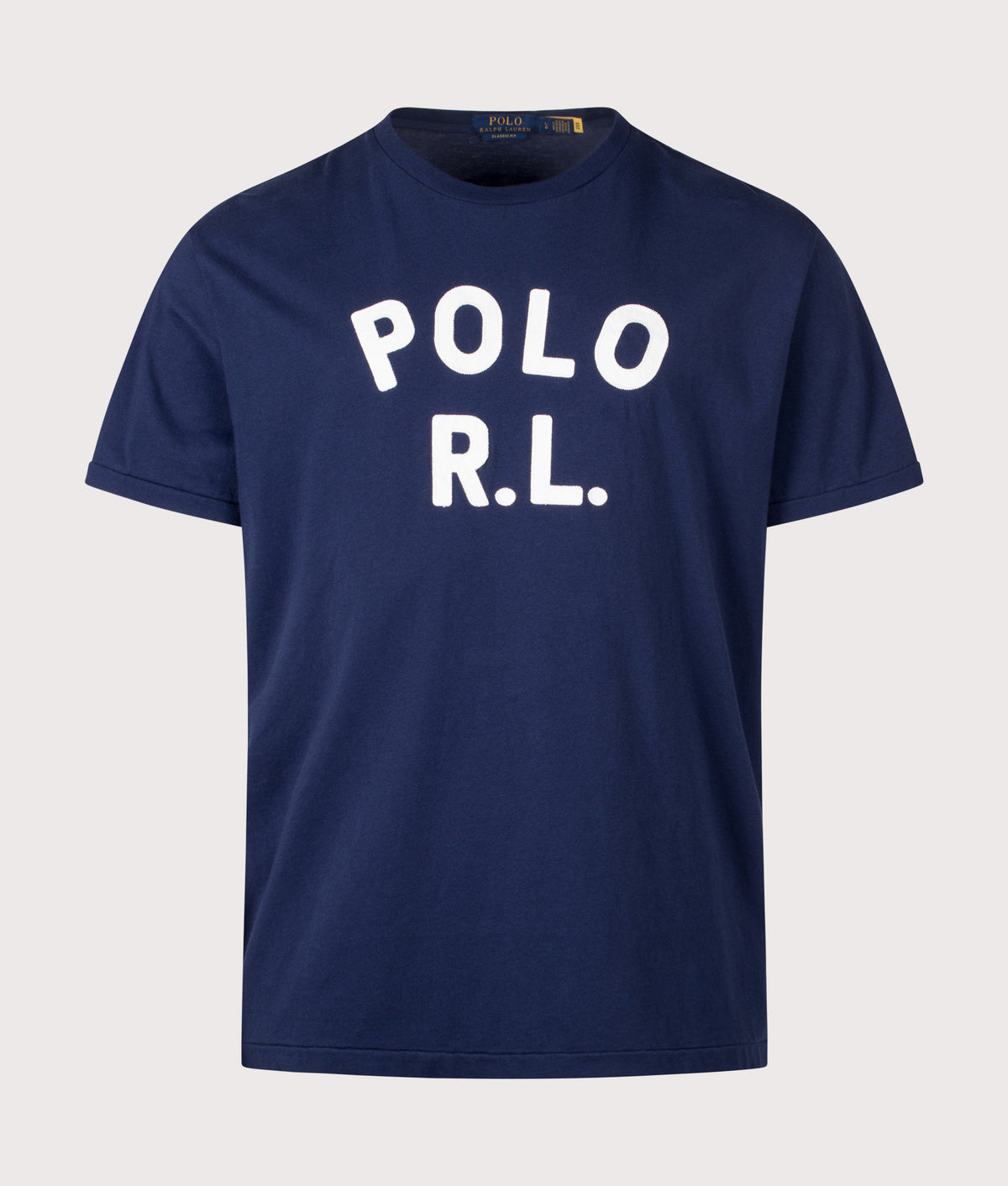 Polo Ralph Lauren Classic Fit Logo Jersey T-Shirt in Newport Navy at EQVVS Menswear. Front shot.