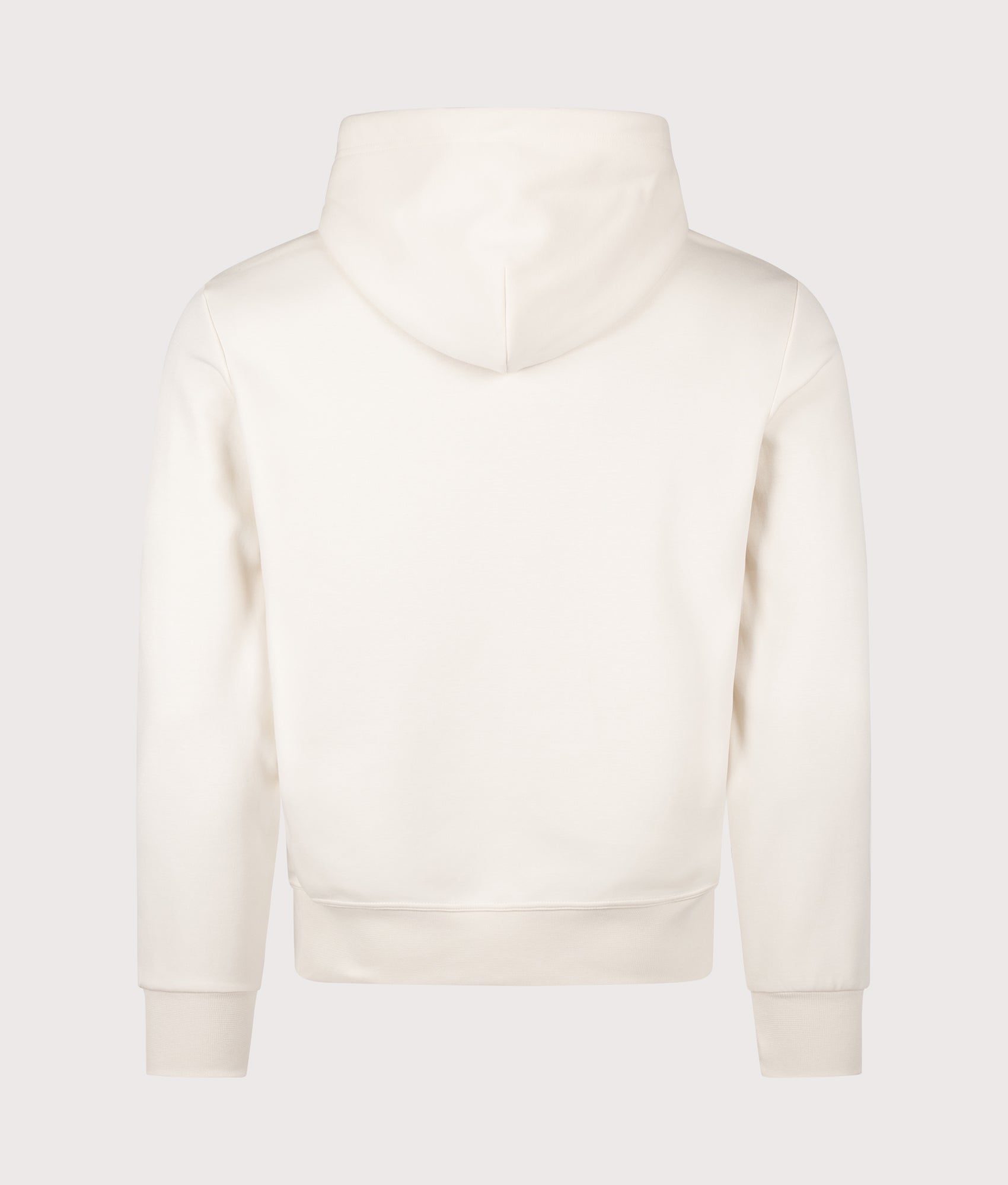 Polo Ralph Lauren Double Knit Hoodie in Guide Cream at EQVVS Menswear. Back shot.