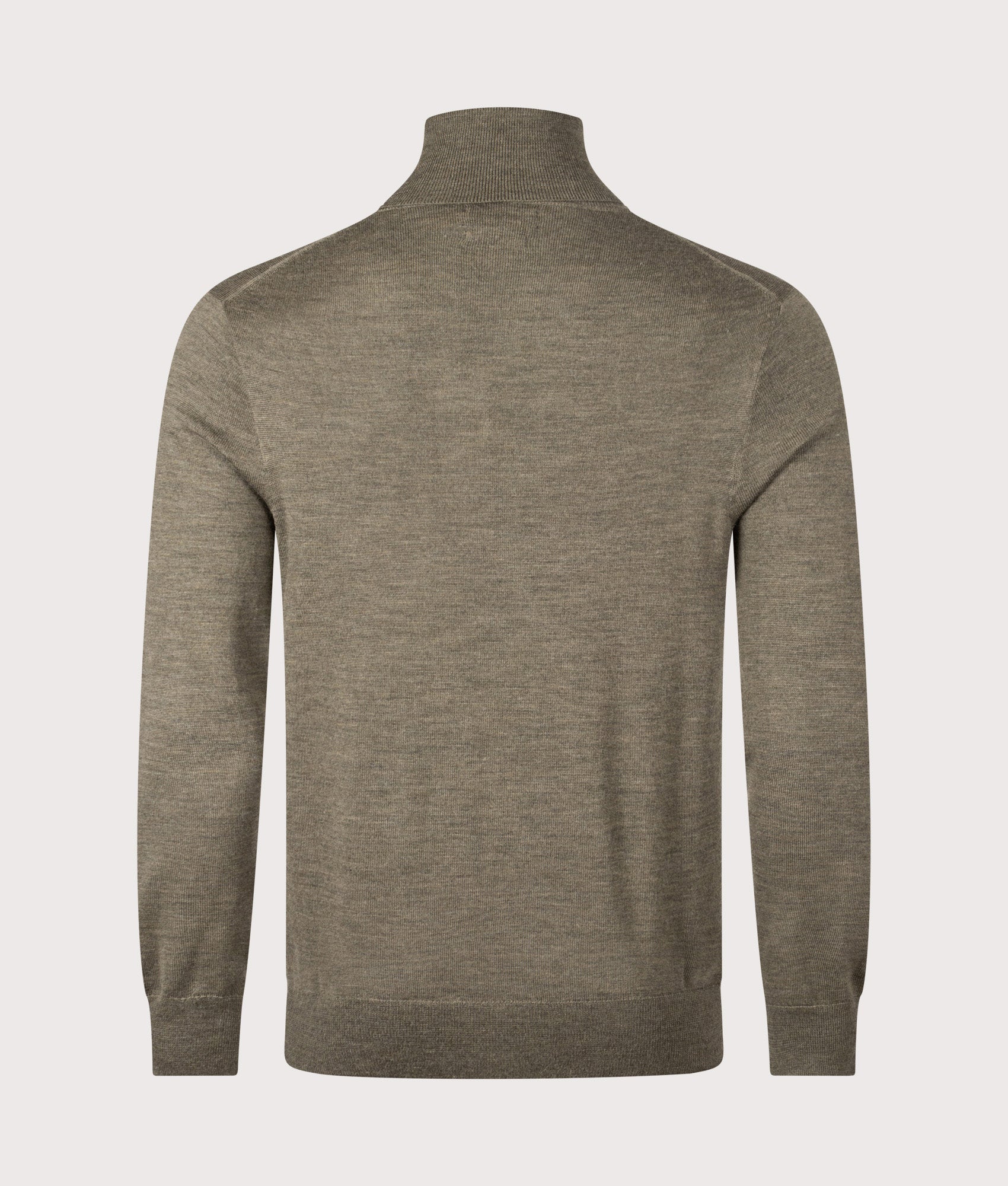 Wool Turtleneck Sweatshirt in Cargo Olive Heather | 100% Wool | Polo Ralph Lauren | Shot at EQVVS |  Back shot 