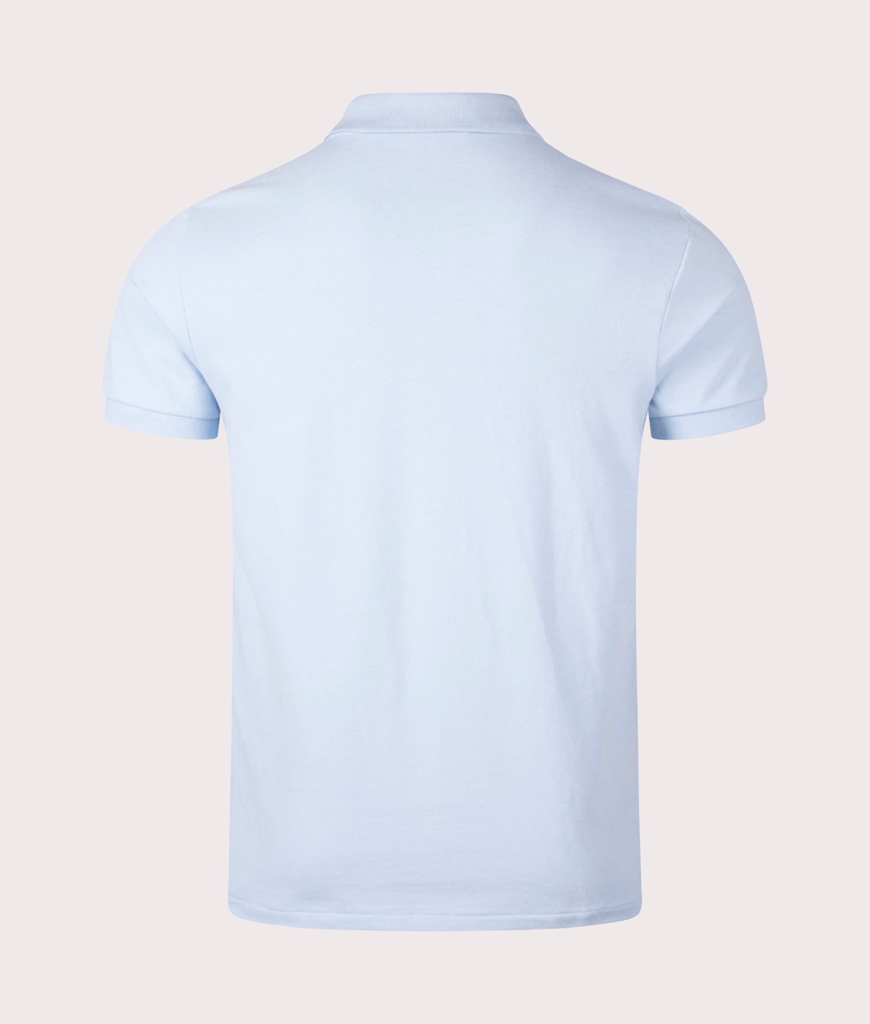 Polo Ralph Lauren Custom Slim Fit Mesh Polo Shirt in 452 Southport Blue at EQVVS Menswear. Back shot. 