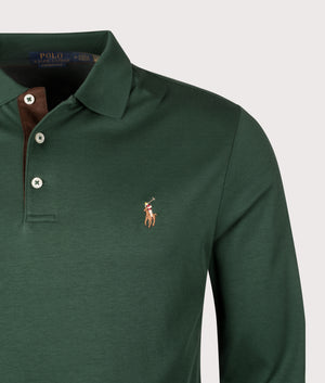 Custom Slim Fit Long Sleeve Soft Cotton Polo Shirt. Shot by EQVVS. Detail shot.