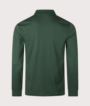 Custom Slim Fit Long Sleeve Soft Cotton Polo Shirt. Shot by EQVVS. Back shot.