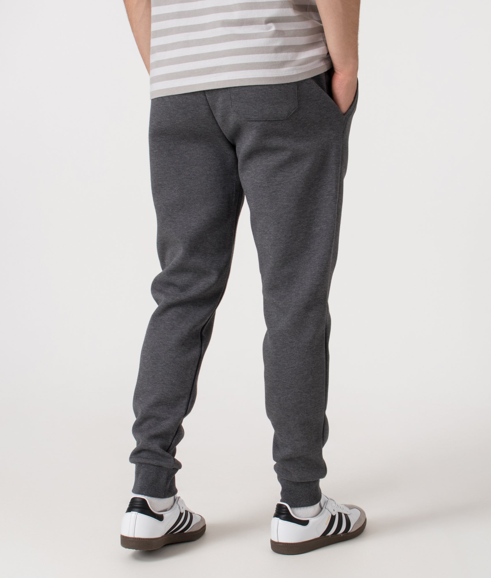 Double Knit Pony Logo Joggers by Polo Ralph Lauren in Barclay Heather. Shot by EQVVS. Back shot.