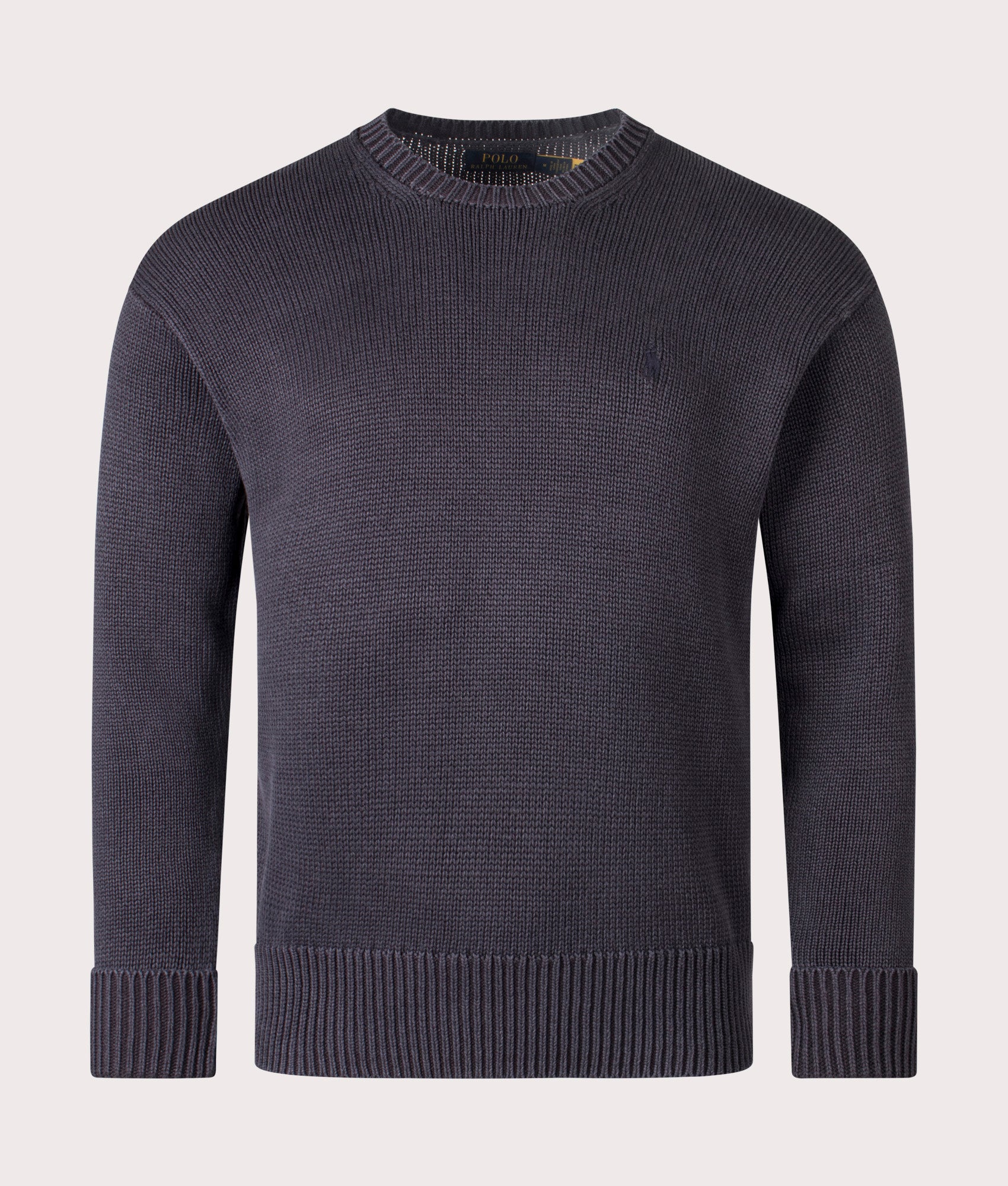Garment-Dyed Sweatshirt in Polo Black | 100% Cotton | Polo Ralph Lauren | EQVVS | Front shot 