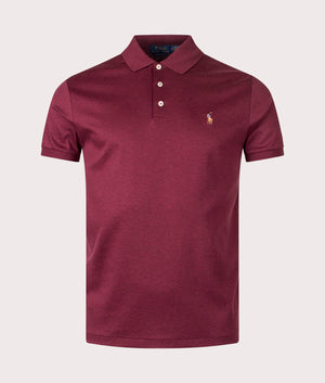 Mesh Polo Shirt in Spring Wine Heather | 100% Cotton | Polo Ralph Lauren | EQVVS | Front shot 