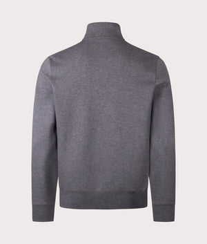 Double Knit Quarter Zip Sweatshirt in Barclay Heather. 66% Cotton, 34% Polyester | Polo Ralph Lauren | Shot at EQVVS | Back shot 