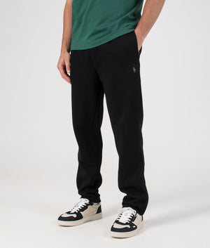 Regular Fit Double Knit Joggers in Polo Black | Polo Ralph Lauren | EQVVS | Front model angle shot 