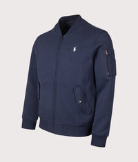 Double Knit Bomber Jacket: 001 Aviator Navy 
