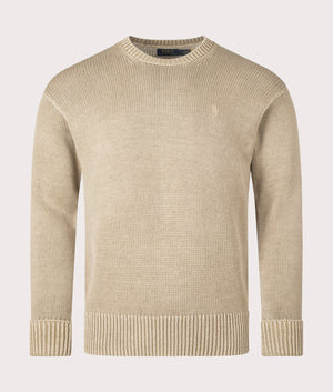 Garment-Dyed Sweatshirt in Surrey Tan | 100% Cotton | Polo Ralph Lauren | EQVVS | Front shot 