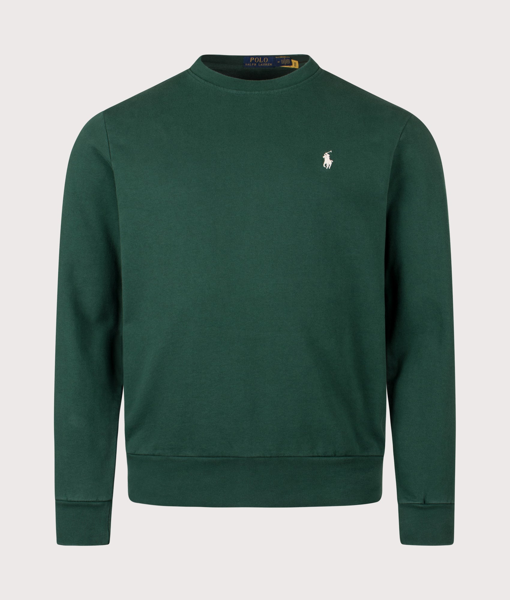 Polo Ralph Lauren Loopback Terry Sweatshirt in Vintage Pine at EQVVS Menswear. Front shot.