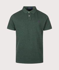 Custom Slim Fit Mesh Polo Shirt: 468 Scotch Pine Heather 