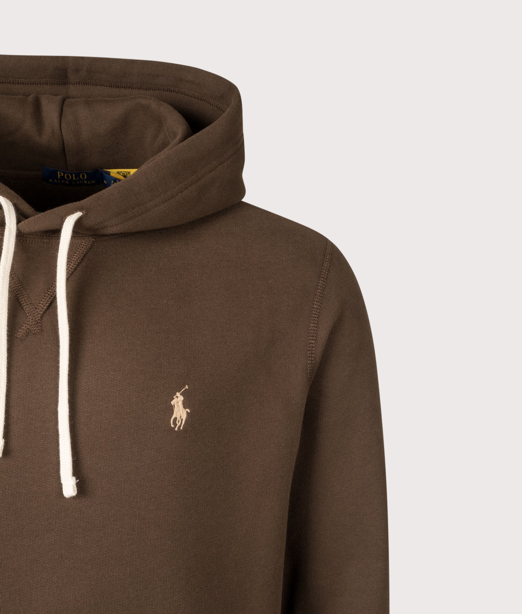 Relaxed Fit RL Fleece Hoodie. Shot by EQVVS. Detail shot.