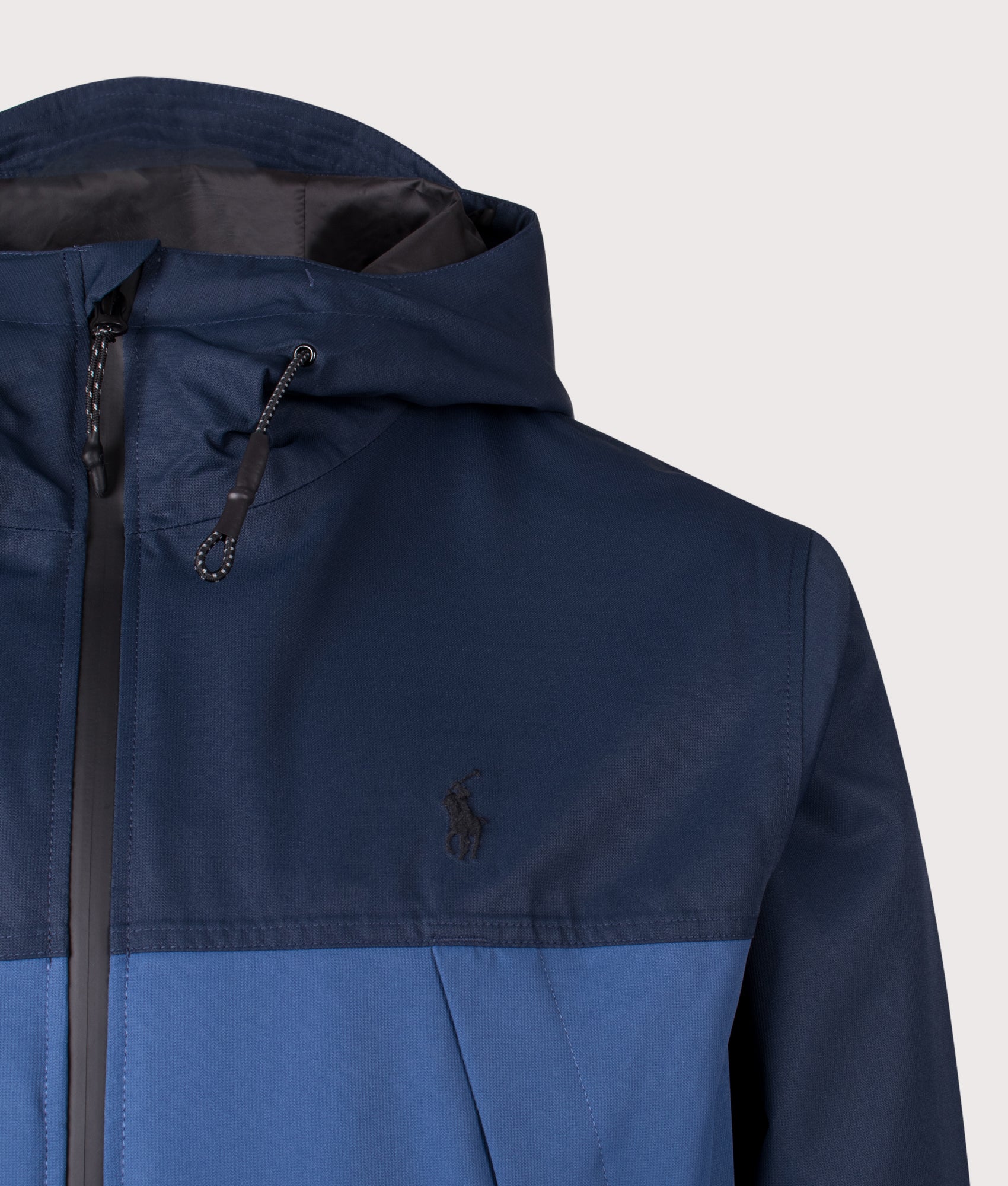 Eastview Colour-Blocked Jacket in Worth Navy/Night Navy | Polo Ralph Lauren | EQVVS | Front detail shot 