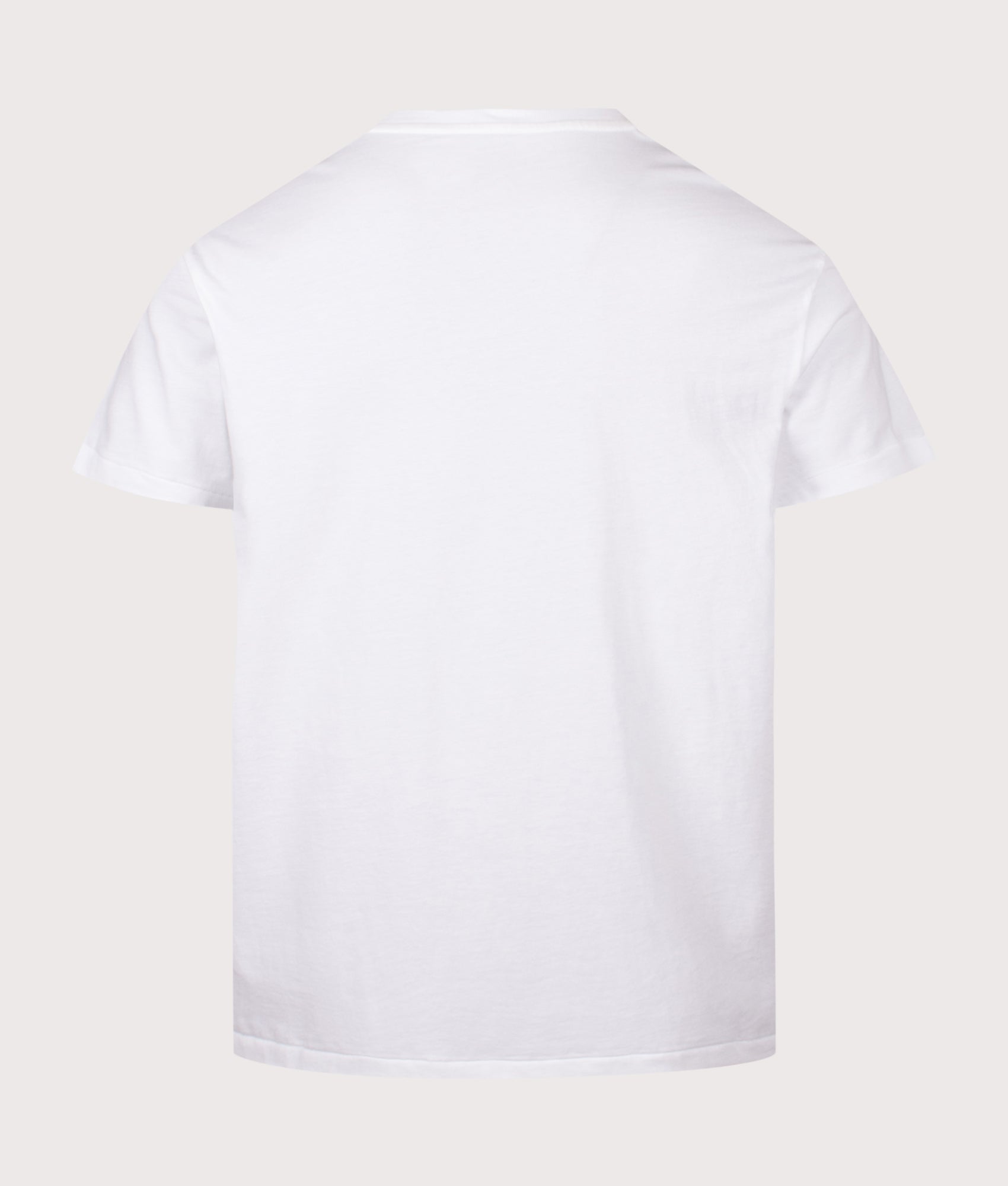 Polo Ralph Lauren Classic Fit Logo Jersey T-Shirt in white at EQVVS Menswear. Back shot.