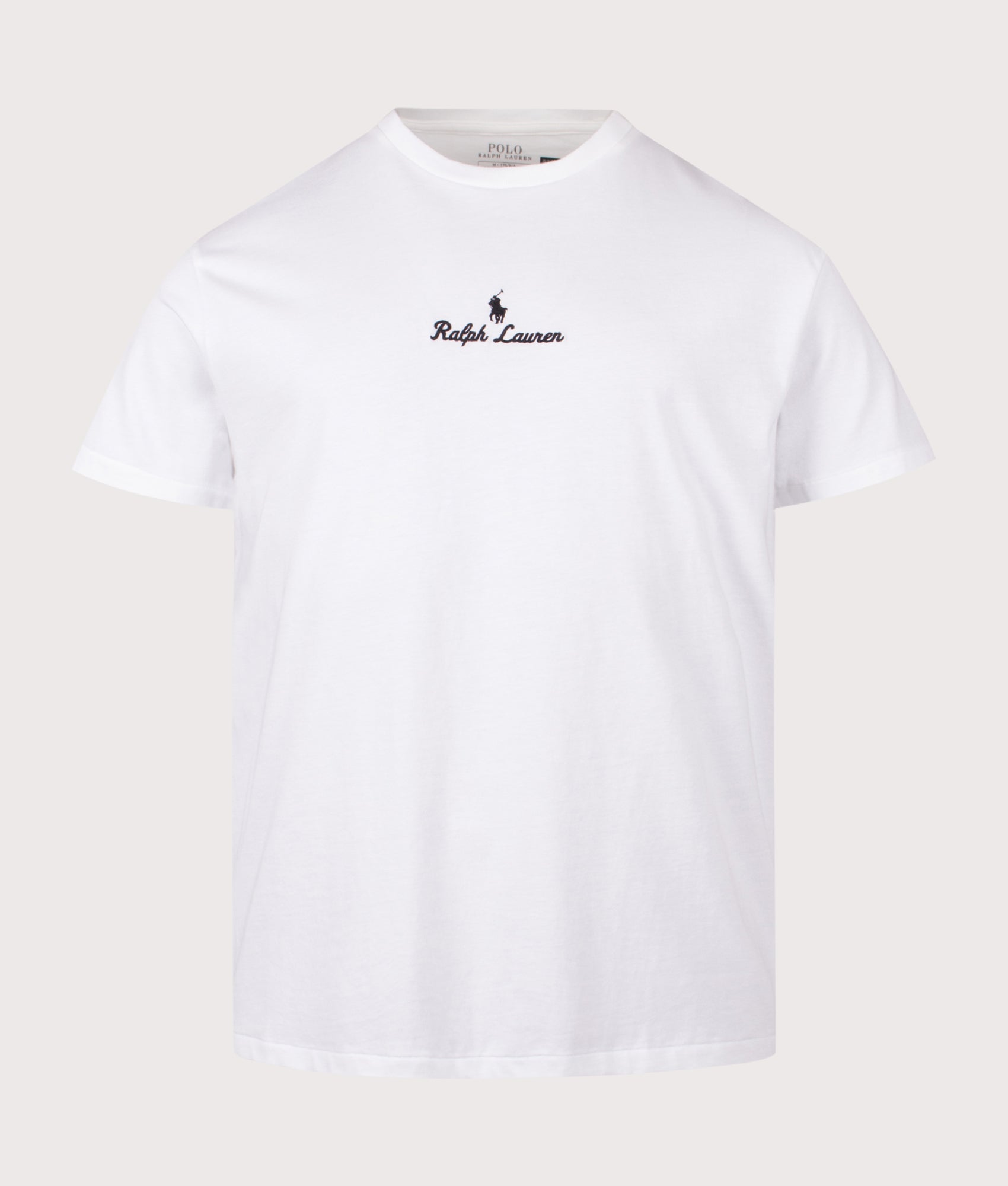 Polo Ralph Lauren Classic Fit Logo Jersey T-Shirt in white at EQVVS Menswear. Front shot.