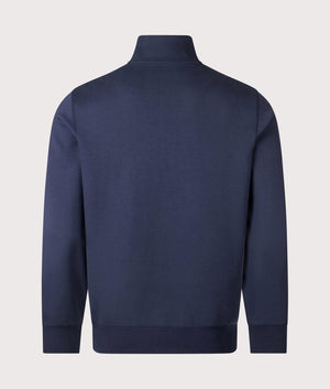 Double Knit Quarter Zip Sweatshirt. Shot by EQVVS. Back shot.