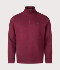 Estate Rib Quarter Zip Sweatshirt: 075 Spring Wine Heather 