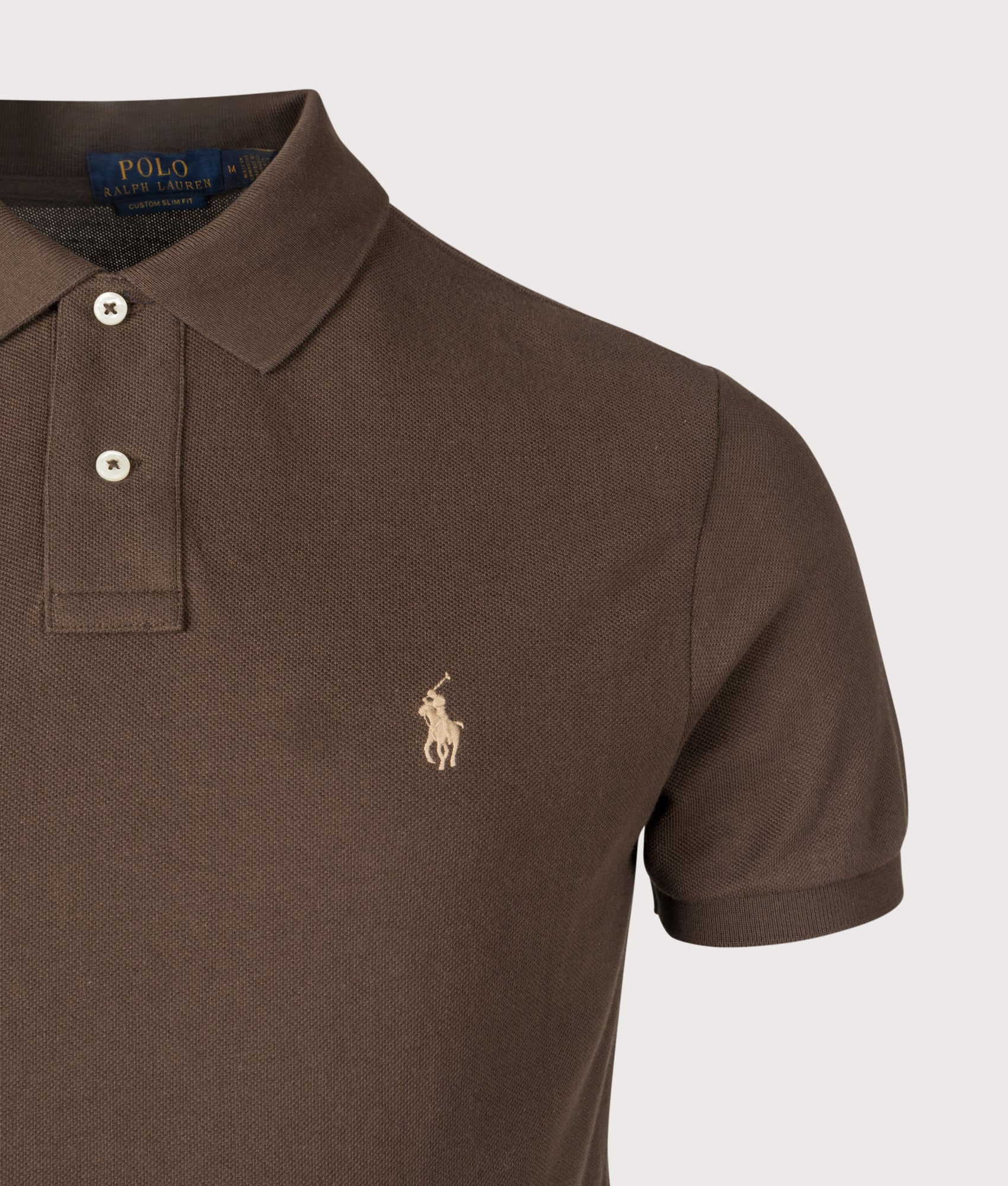 Custom Slim Fit Mesh Polo Shirt. Shot by EQVVS. Detail shot.