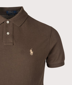 Custom Slim Fit Mesh Polo Shirt. Shot by EQVVS. Detail shot.