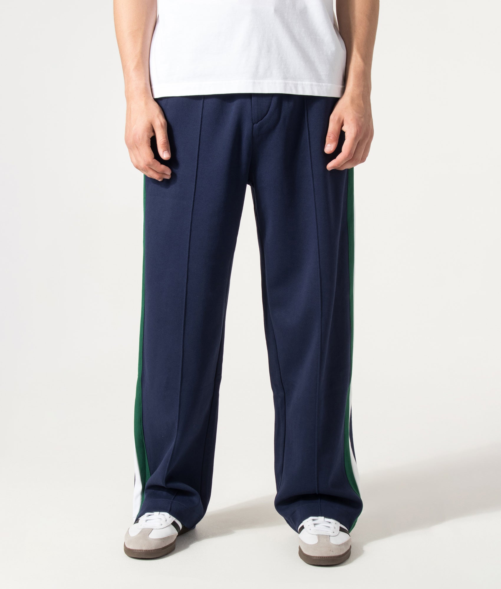 Polo Ralph Lauren Open Bottom Joggers in Newport Navy at EQVVS Menswear. Front shot.