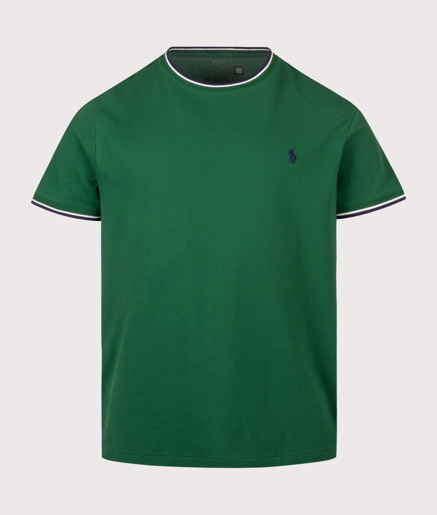 Polo Ralph Lauren Classic Fit Stretch Mesh T-Shirt in New Forest at EQVVS Menswear. Front shot.