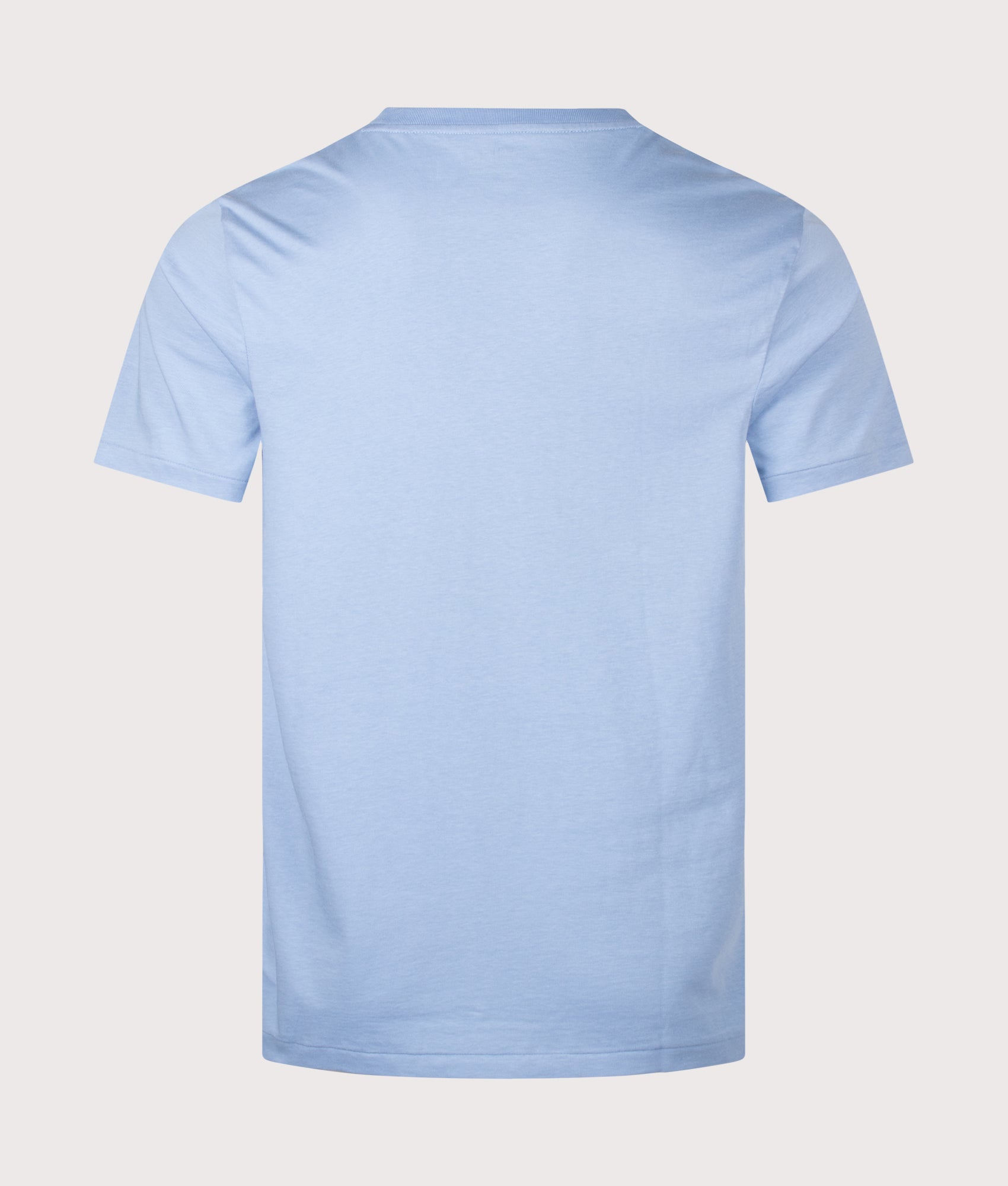 Polo Ralph Lauren Custom Slim Fit Pocket T-Shirt in Chambray Blue at EQVVS Menswear. Back shot.