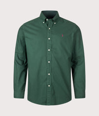 Custom Fit Garment-Dyed Oxford Shirt: 518 Moss Agate 