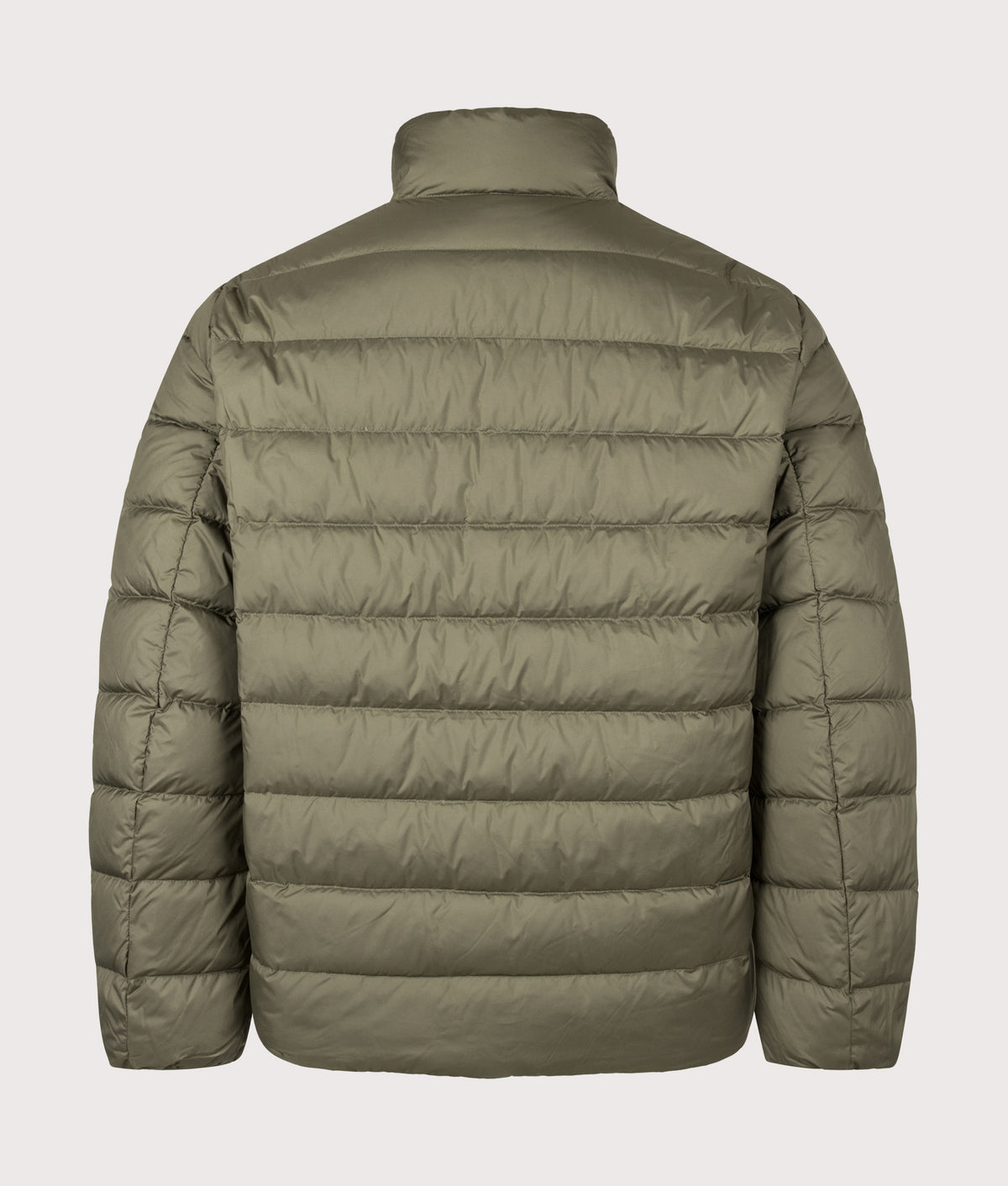 Polo Ralph Lauren The Colden Packable Down Jacket in Cruise Olive at EQVVS Menswear. Back shot.