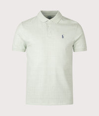 Custom Slim Fit Stretch Mesh Polo Shirt: 002 Small Glen/Light Green 