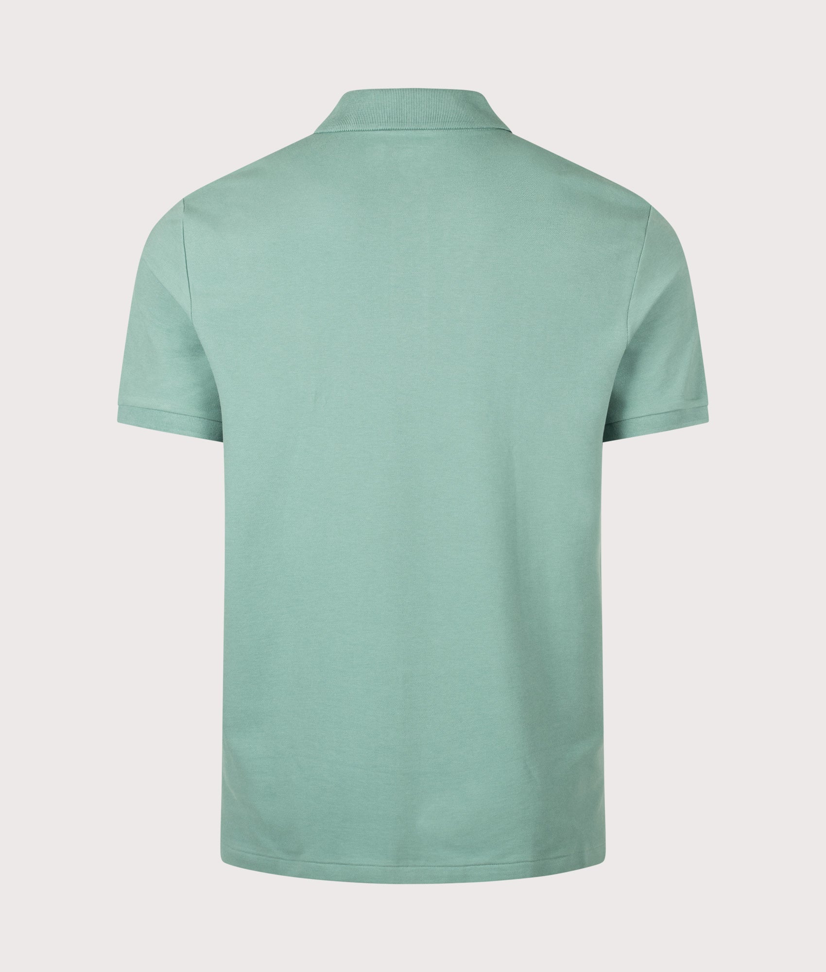 Polo Ralph Lauren Custom Slim Fit Stretch Mesh Polo Shirt in Greenscape at EQVVS Menswear. Back shot.
