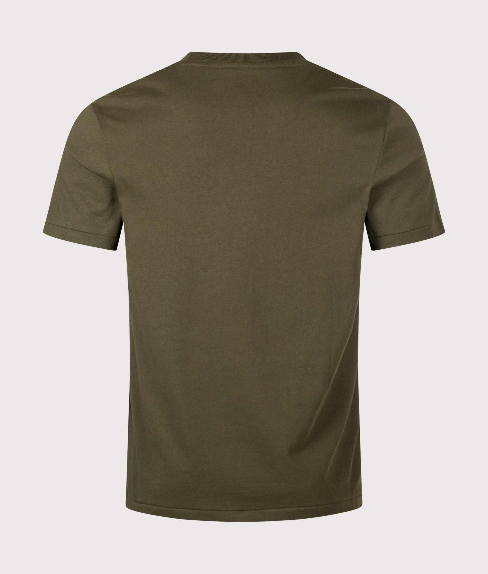 Polo Ralph Lauren Custom Slim Fit Jersey T-Shirt in Company Olive at EQVVS Menswear. Back shot.