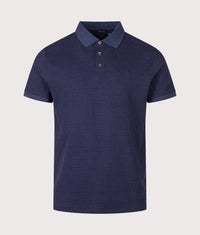 Custom Slim Fit Stretch Mesh Polo Shirt: 003 Small Glen-Spring Navy Heather 