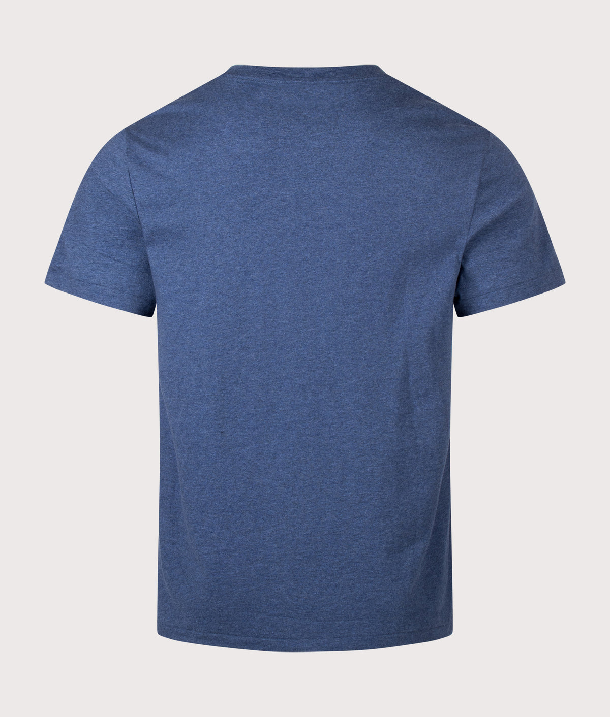 Polo Ralph Lauren Custom Slim Fit Jersey T-Shirt in Derby Blue Heather at EQVVS Menswear. Back shot.
