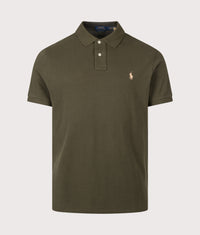 Custom Slim Fit Mesh Polo Shirt: 541 Company Olive 