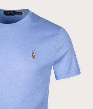Classic Fit Embroidered T-Shirt in Fatigue | Polo Ralph Lauren | Shot at EQVVS | Front detail shot 