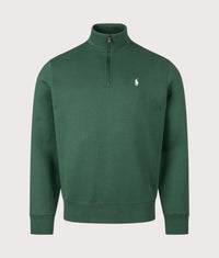 Double-Knit Quarter-Zip Jumper: 300 Vintage Pine/C1730 