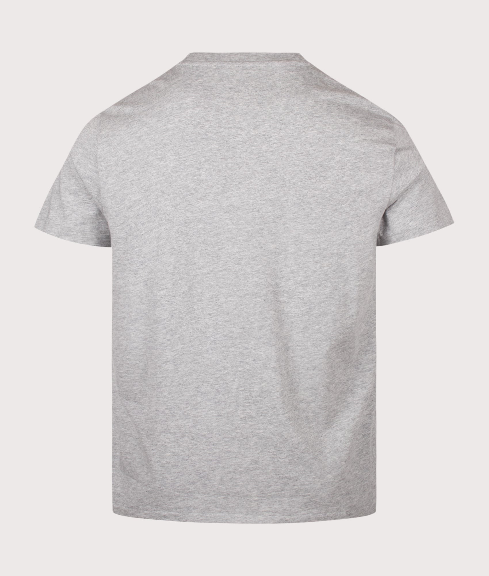 Polo Ralph Lauren Classic Fit Lightweight T-Shirt in Andover Heather  with a Navy Polo Pony at EQVVS Menswear. Back shot.