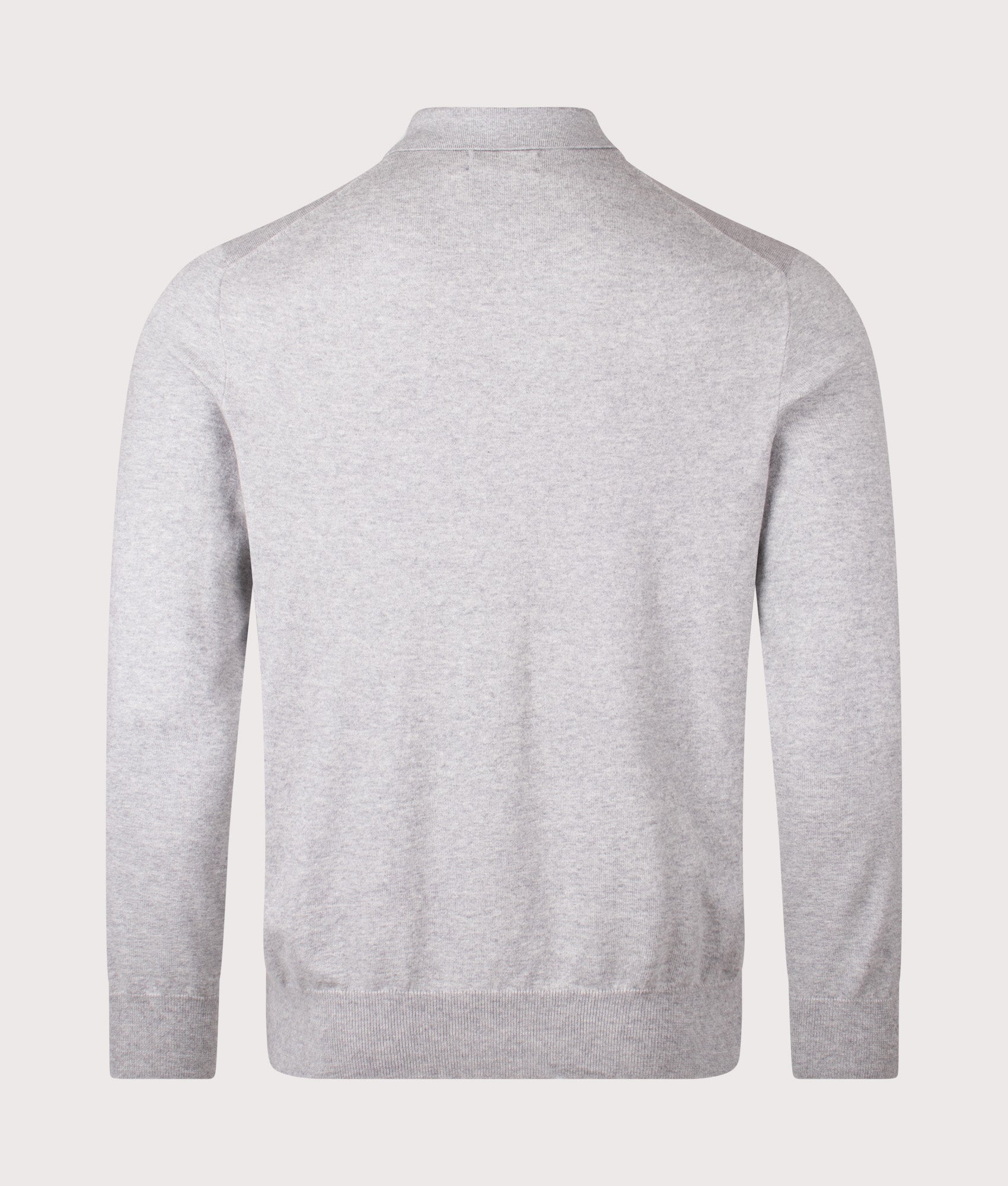 Polo Collar Knit Jumper in Andover Heather | 100% Cotton | Polo Ralph Lauren | EQVVS | Back shot 