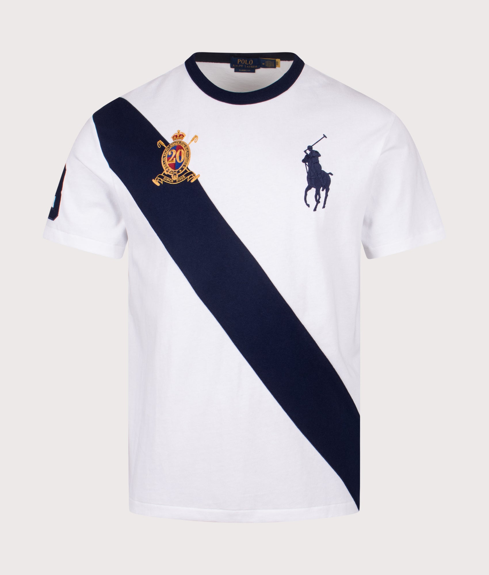 Big Pony 20th Anniversary T-Shirt in White | 100% Cotton | Polo Ralph Lauren | EQVVS | Front shot 