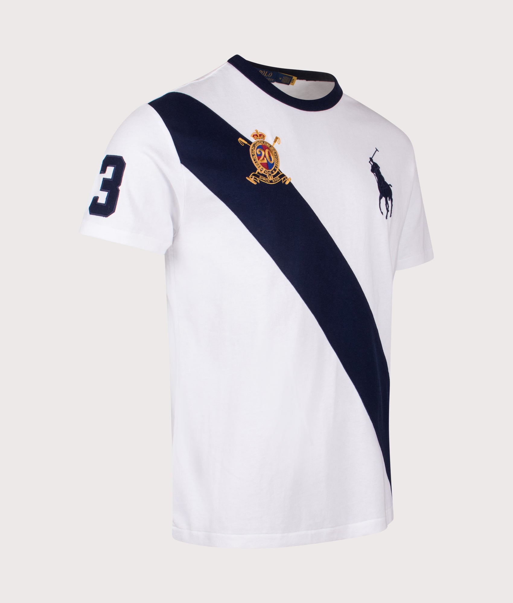 Big Pony 20th Anniversary T-Shirt in White | 100% Cotton | Polo Ralph Lauren | EQVVS | Front angle shot 