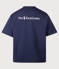 Relaxed Fit Logo Jersey T-Shirt: 004 Cruise Navy 