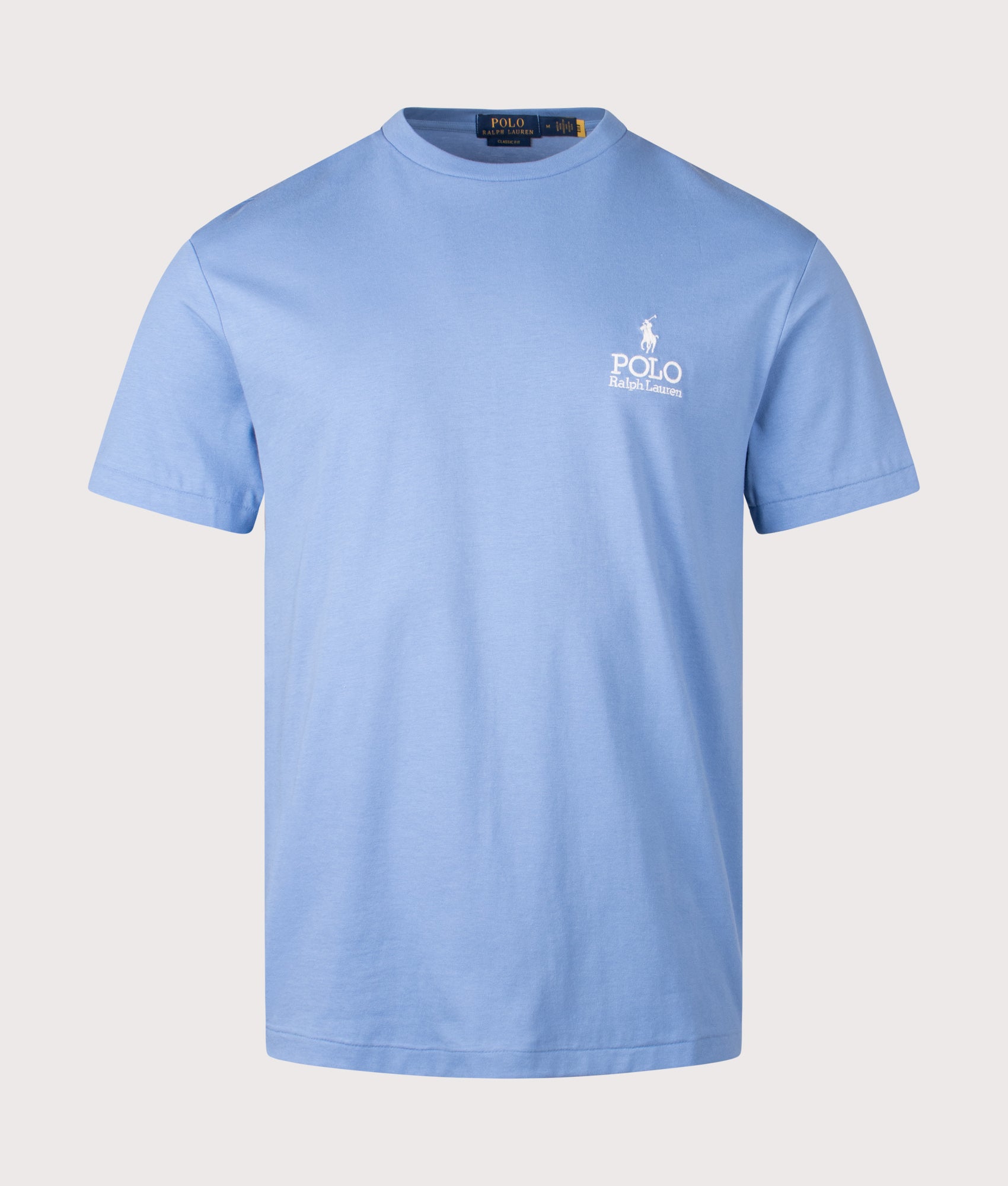 Classic Fit Logo T-Shirt in Bristol Blue | 100% Cotton | Polo Ralph Lauren | EQVVS | Front shot 