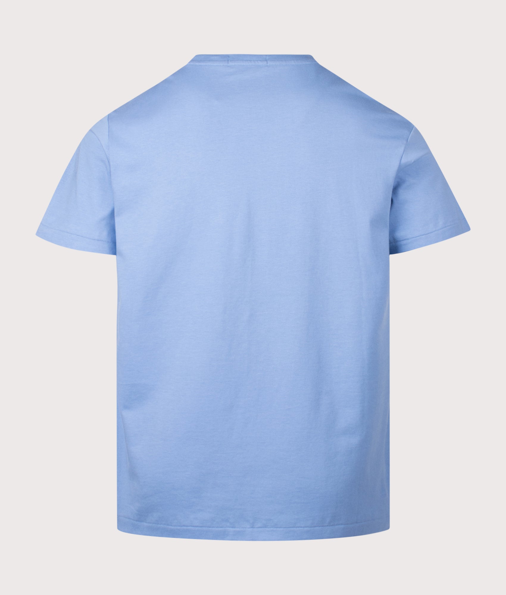 Polo Ralph Lauren Classic Fit Logo T-Shirt in Bristol Blue at EQVVS Menswear. Back shot.