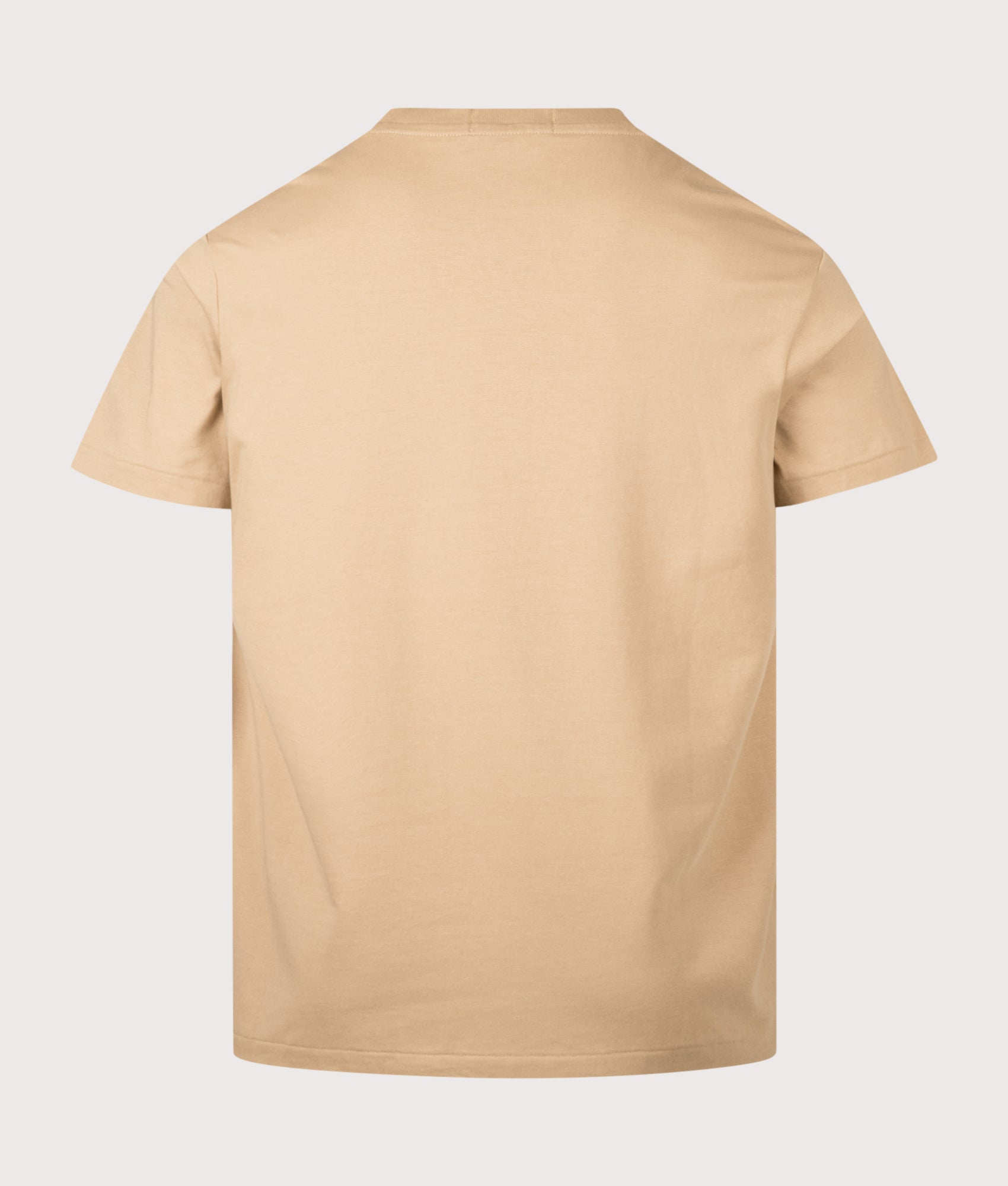 Polo Ralph Lauren Classic Fit Logo T-Shirt in Classic Camel at EQVVS Menswear. Back shot.
