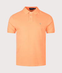 Custom Slim Fit Mesh Polo Shirt: 465 Pompano Orange 